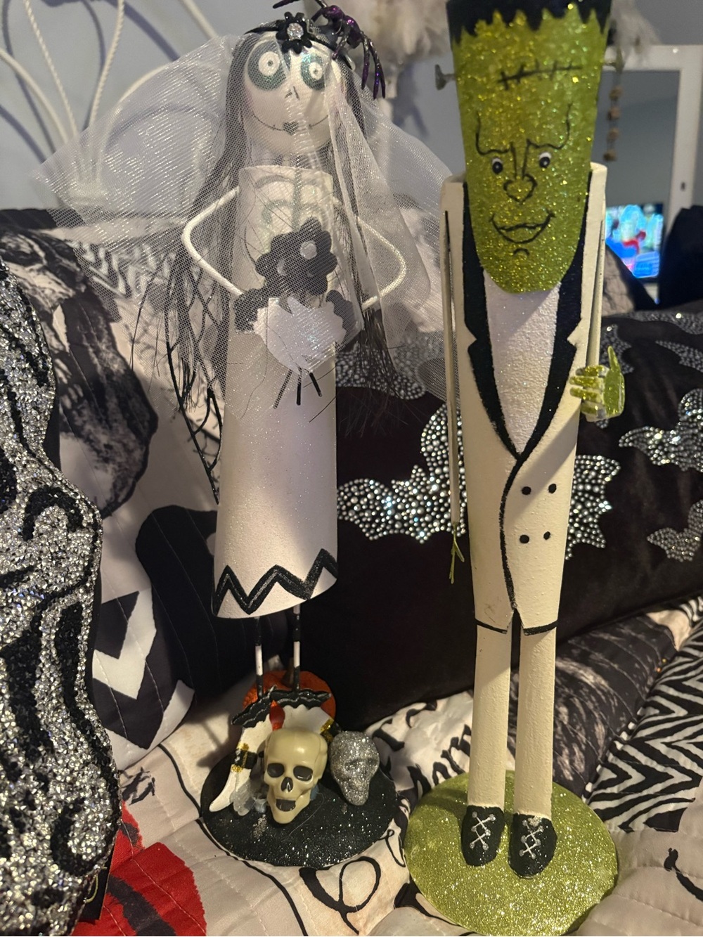 FRANKIE and his BRIDE 15 inc metal HALLOWEEN FUN 🎃